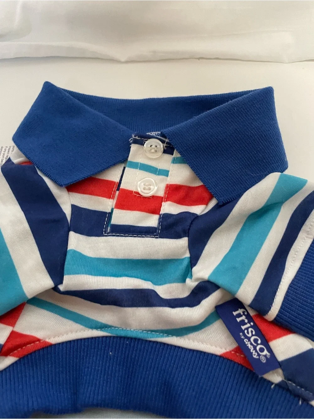 Frisco Blue Striped Polo Dog Shirt